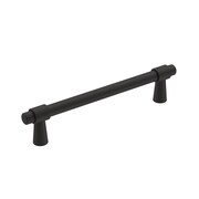 AMEROCK Destine 5-1/16 in 128 mm Center-to-Center Matte Black Cabinet Pull BP36859FB